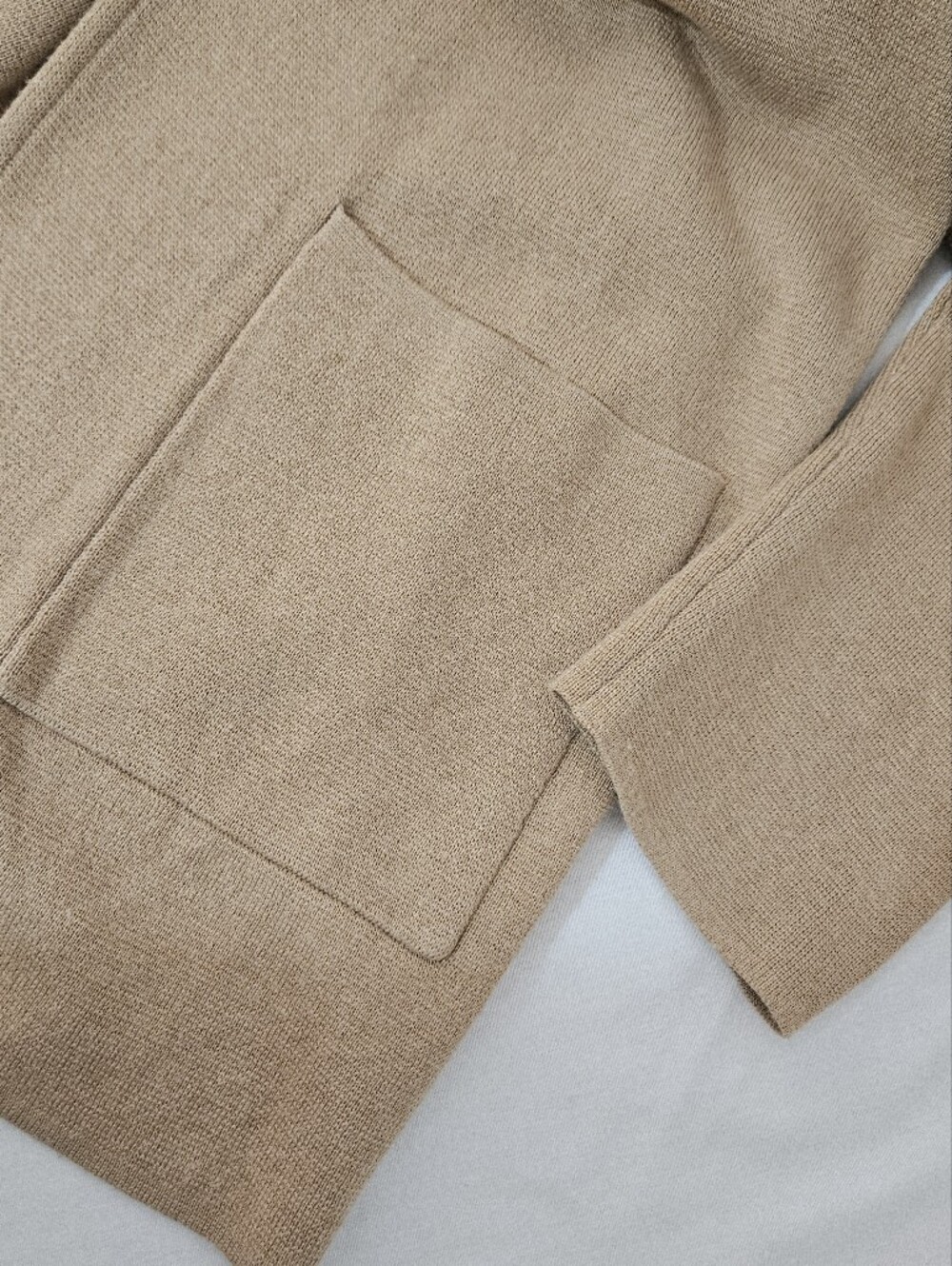 J. Crew Sophie Open Front Sweater Blazer Camel Merino Wool Small - Picture 5 of 11